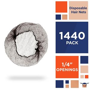 Capelli monouso per capelli da 22 pollici in Nylon marrone scuro retina per capelli da cucina 1440 con apertura da 0.25 pollici cuffia chirurgica traspirante - Product Image 2