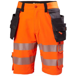 Construction <b>Cargo</b> Multi Pocket Shorts Reflective Tape High Visibility Safety 100% Cotton Security <b>Working</b> Shorts - Product Image 4