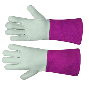 Guantes de trabajo de cuero vacuno de la mejor calidad, grado A, para soldadores, resistentes al calor, ignífugos, multiusos, para soldadura. - Product Image 3