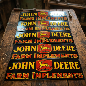 Panneaux décoratifs rétro en porcelaine grand format, design personnalisé vintage Deere, artisanat métallique en émail vitreux, modèle NEXHUB - Product Image 6