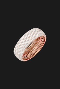 Bague large en moissanite pavée, bijou de luxe tendance pour homme, style hip-hop, cadeau - Product Image 5