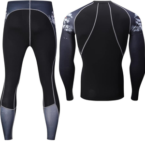 Leggings de yoga taille haute pleine longueur avec surpiqûres contrastées et logo brodé sur la jambe droite, en Spandex Nylon sans couture, extensibles dans les quatre sens - Product Image 2