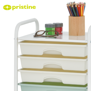 Chariot de rangement multifonctionnel en métal à 10 tiroirs avec étagère, fabriqué à Taïwan, pour cuisine, salon, bureau à domicile - Product Image 4