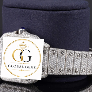Reloj de Diamantes Plateado de Excelente Calidad, Elegante Esfera de Diamantes para Eventos Especiales, Disponible para Suministro Mundial - Product Image 3