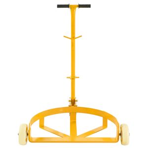 Carrello per Fusti da 55 Galloni con Capacità di 1200 libbre, 2 Ruote Fisse in PU e 1 Ruota Girevole, Carrello in Acciaio a Basso Profilo per Fusti d'Olio - Product Image 4