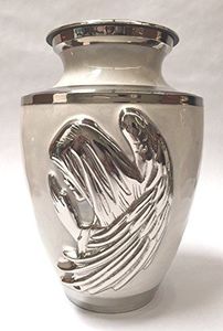 Luxury <b>memorial</b> urn floral engraved urn handcrafted urn ash container remembrance <b>keepsake</b> elegant urn burial urn funeral - Product Image 6