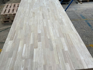 Dalle en bois massif durable de comptoir en bois d'hévéa robuste avec surface de travail durable pour des conceptions d'îlot de cuisine personnalisées - Product Image 4