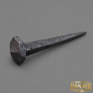 Clous en fer forgé à la main, rustiques, à tête octogonale carrée, en fer forgé antique, pointe métallique pour portes et portails en bois - Product Image 2
