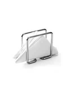 Porte-mouchoirs décoratif en métal pour table, finition argentée, option logo personnalisé, support durable et de collection pour la décoration de la maison et du bureau - Product Image 1