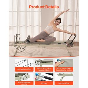 Appareil de Pilates pliable à double résistance avec cordon à ressort pour l'entraînement à domicile et en studio - Product Image 5