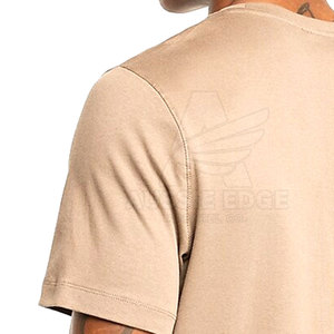 Camisetas al por mayor con logotipo personalizado impreso y bordado, 100% algodón, cuello redondo, servicio OEM personalizado, camisetas de color sólido con bordado para hombre - Product Image 4