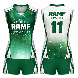 Tenues de volley-ball sur mesure fabriquées en usine, vêtements d'équipe, sublimation professionnelle, uniforme de volley-ball de haute qualité pour adultes - Product Image 3