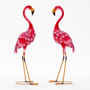 Juego de Adornos de Jardín con Diseño de Flamencos, 2 Piezas, Estatuas Elegantes - Product Image 4