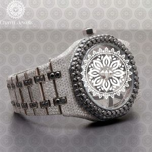 Reloj de Lujo para Hombre Charm_Jewells, Acero Inoxidable, Caja Cuadrada de 40 mm, Bisel con Diamantes, Movimiento Mecánico Analógico, Resistente al Agua 10 Bar - Product Image 2