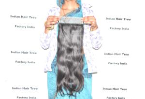 Extensiones de Cabello Humano Natural Negro HD para Mujer, 100g, Cierre Liso, Sin Procesar, Calidad Máquina, Doble Capa, Suaves y Sedosas - Product Image 5