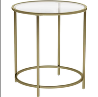 Table basse vintage de style unique avec finition antique en métal et marbre Table d'appoint de canapé en métal au design luxueux à prix abordable