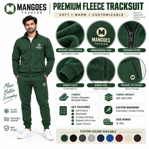 Premium <b>Fleece</b> Tracksuit Warm Hoodie <b>Jogger</b> Pants Winter Sportswear Gym Training Casual Streetwear Custom Apparel Clothing Set - Product Image 6