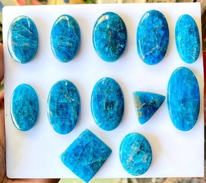 Lote de Cabujones de Apatita Azul Natural, Gema Azul Océano, Piedras Pulidas de Formas Variadas, Suministros para Joyería - Product Image 3