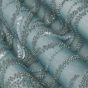 Custom Design Embroidered <b>Net</b> <b>Fabric</b> Manufacturer India Premium Mesh Tulle Lace <b>Fabric</b> Supplier for Bridal Fashion Export - Product Image 1