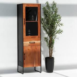 Armoire industrielle 2 portes Vandana Merino Aureo – Design moderne en métal et bois pour rangement - Product Image 1