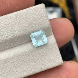 Aguamarina natural suelta facetada, piedra preciosa azul verdosa de calidad para la fabricación de joyas al por mayor - Product Image 1