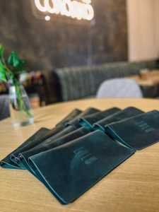 Factory Price Genuine Leather Menu <b>Holder</b> Restaurant Menu Cover Luxury Leather Menu Folder Custom SupplyLMC-0138 - Product Image 2