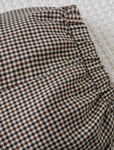 Girls Vintage Checkered Peplum Top & <b>Pants</b> Set 2 Piece Outfit - Product Image 4
