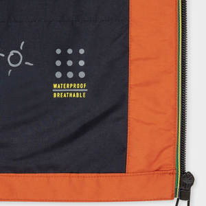 Chaqueta Larga Impermeable para Hombre, con Estampado de Lona, Cierre de Cremallera, Transpirable, con Capucha |   Ropa Deportiva Ligera para Exteriores Orange Storm Shell - Product Image 2