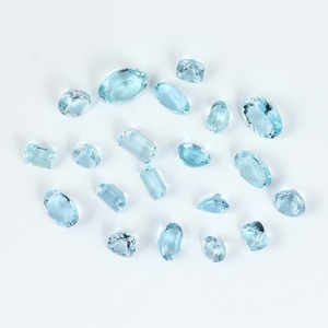 Aigue-marine naturelle, pierres précieuses brutes de qualité supérieure, coupes variées, formes mélangées, facettées, bleues, pour la fabrication de bijoux - Product Image 3
