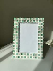 Multicolor Pebble Resin Mosaic Photo <b>Frame</b> Geometric Design Handmade Picture <b>Frame</b> Tabletop Home Decor Rectangle Ornament - Product Image 2