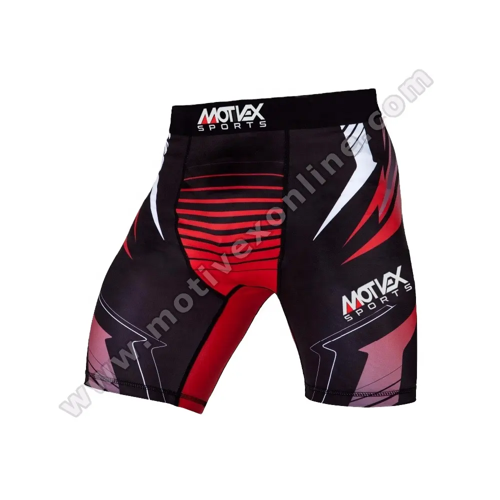 MMA Kompressionsshorts Sublimationsdruck Kofferraum MMA Training kundenspezifische Innenausstattung kurz Motivex Sportbekleidung Fitness Lycra-Shorts