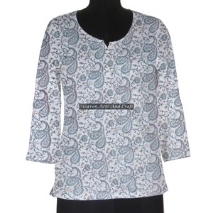 Beautiful Floral Hand Block Printed <b>Kurti</b> Hand Block Printed Cotton <b>Kurti</b> Dress Ethnic Casual Wear <b>Indian</b> <b>Kurti</b> For Women - Product Image 1