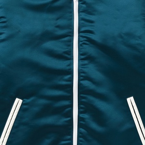 Vestes bomber pour hommes en polyester satiné, épaisseur standard, respirantes, personnalisées en gros, fermeture éclair, vêtements de sport - Product Image 3