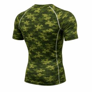 Camiseta Deportiva de Compresión de Manga Corta para Hombre, de Secado Rápido, Corte Ajustado, Cuello Redondo, Tejido de Poliéster Transpirable de 180g, Ropa Deportiva para Gimnasio - Product Image 6