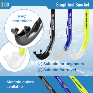 Aropec Snorkel simple en PVC pour la plongée en apnée et les sports nautiques, conception légère et durable - OEM/ODM/OBM - Product Image 4