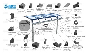 Ventes en gros de couvertures de terrasse en polycarbonate avec structure en aluminium pour projets de terrasses et de jardins extérieurs - Product Image 2