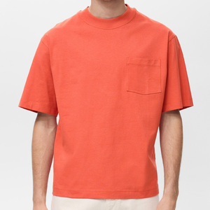 Camiseta Oversize Lisa para Hombre, Fabricada en Algodón, Corte Holgado, Estilo Urbano Minimalista, Informal - Product Image 3