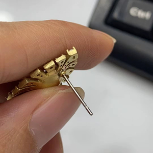 Conjunto de dos piezas de perlas de agua dulce y también se puede hacer como broche. Conjunto de joyería de perlas chapadas en oro. Fabricante mayorista de conjuntos de perlas. - Product Image 3