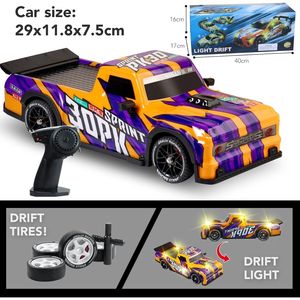 Auto de Carreras RC de 2.4 GHz, RTR, Rápido, 18 KM/H, Camioneta Todoterreno con Luces 4x4, Auto de Carreras RC Todoterreno - Product Image 3