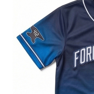 Camiseta de béisbol urbana con degradado, ropa deportiva transpirable, uniforme de equipo personalizado, premium MALUZA INDUSTRIES - Product Image 4