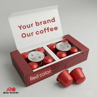 Cápsulas de Café Compatibles con Espresso, las Más Vendidas, en Pequeñas Cantidades para OEM/ODM en Fábrica, Mezcla de Café Arábica Fresco, Listo para Exportar