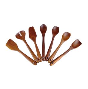 ชุดเครื่องครัวไม้อะคาเซียพร้อมช้อนถ่านสําหรับทําอาหารชุดเครื่องครัวไม้ไม่ติดอินเดีย - Product Image 1