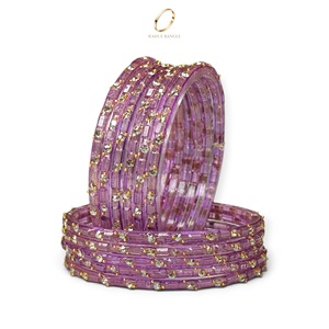 Collection de mariage : Bracelets en verre traditionnels kashmiris motif goutte de pluie – Bijoux kashmiris en gros, bracelets en verre - Product Image 3