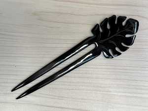 Épingle à cheveux en corne de buffle naturelle, bâtonnet à cheveux fait main, fourche décorative pour cheveux, accessoire capillaire traditionnel, épingle pour chignon, coiffure bohème - Product Image 4