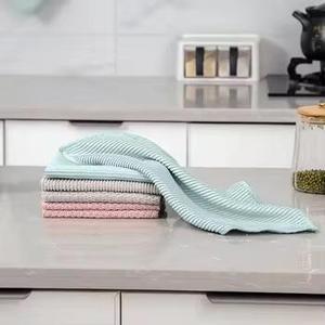 Essuie-tout de cuisine carré en microfibre tissée, motif uni personnalisé, doux, écologique, super absorbant, lavable en machine, séchage rapide - Product Image 4