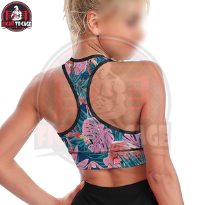 <b>High</b> Support Workout Crop <b>Top</b> Yoga Bra Eco-Friendly Front Logo OEM ODM Service Latest Style New Arrival for Women - Product Image 2