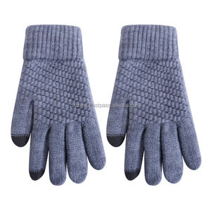 Guantes de punto de invierno con forro polar esponjoso, Guantes Térmicos unisex para deportes al aire libre y uso diario - Product Image 3