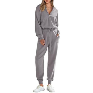 <b>Women's</b> 2 Piece White <b>Knitted</b> Eco-Friendly Pullover Hooded Sweatshirt <b>Jogger</b> Pants Winter Casual Outfit Breathable Regular Short - Product Image 2