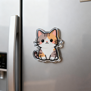 Imán de nevera de acrílico personalizado OEM, pegatina magnética de dibujos animados bonitos 3D para decorar letrero Simple - Product Image 2