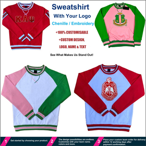 Sweat-shirt personnalisé avec logo brodé, col rond, en chenille, unisexe, vierge, éco-responsable, coupe oversize - Product Image 6